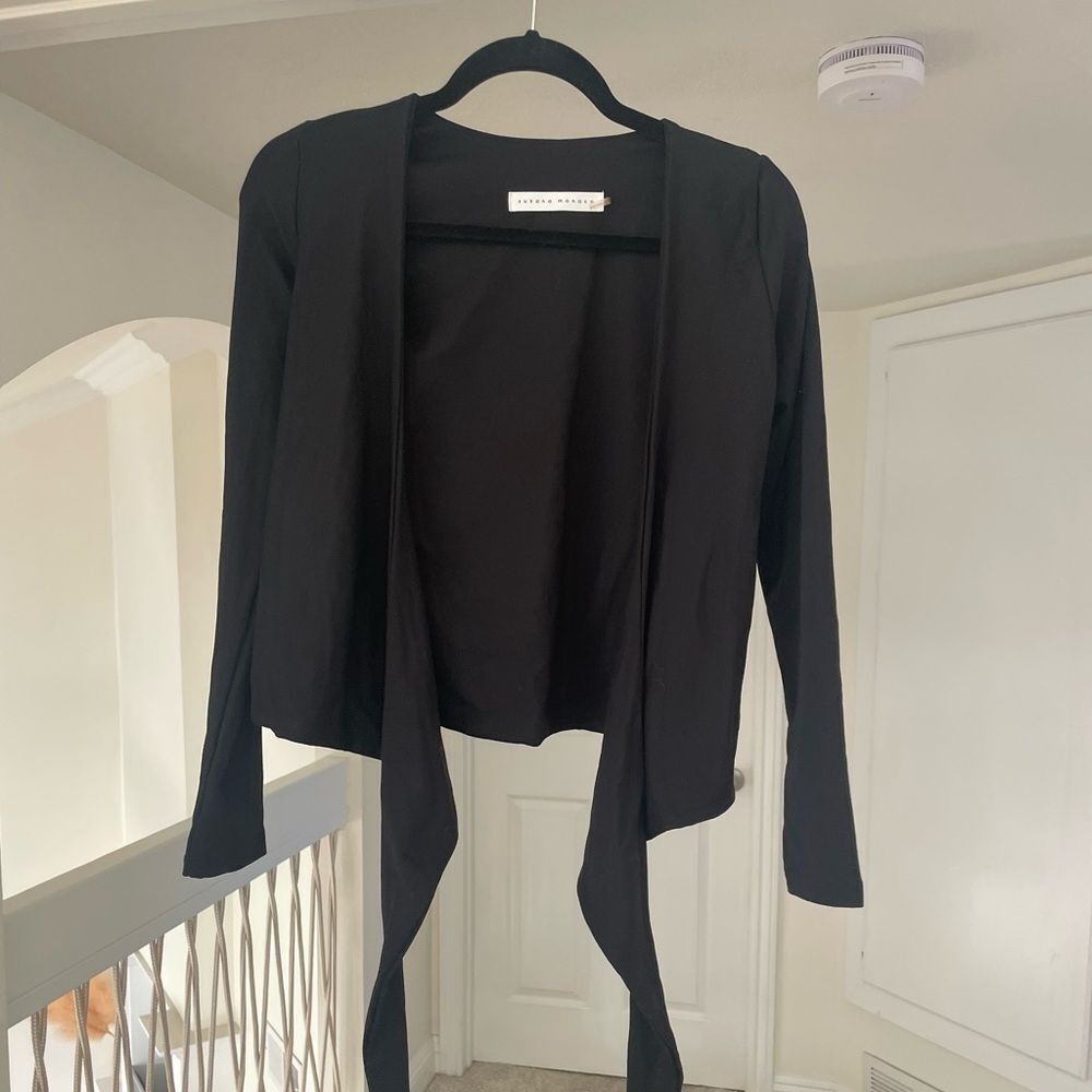 Susana Monaco black wrap top